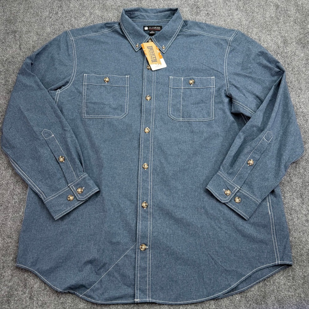 Alaskan‎ Hardgear Shirt Mens XL Blue Bush Pilot Button Down Long Sleeve NEW